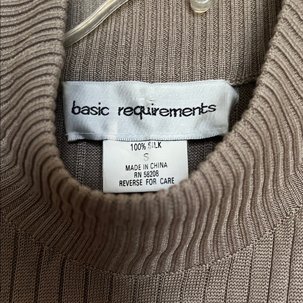Basic Requirements Ribbed Silk Sweater